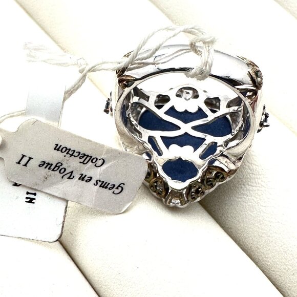 Michael Valitutti Angel Cherub Sterling Silver Gold Accent Ring Size 6 - Picture 5 of 5